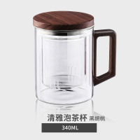 JEKO&JEKO 泡茶杯玻璃杯 340ml清雅泡茶杯透明色 340ml