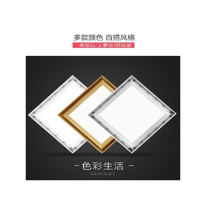 集成吊顶led照明换气扇二合一带灯超薄静音排|传统(PVC塑料扣板石膏板) 土豪金30*30无开关(滚珠电机)