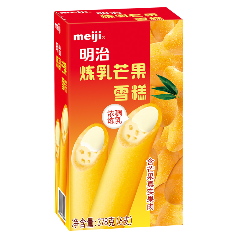 明治 炼乳芒果雪糕〈彩盒装〉378g(6支)