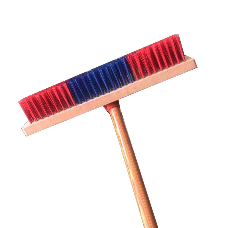 欧明净 长柄木质地刷 25cm 把高清大图