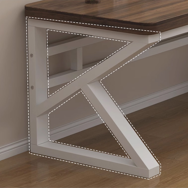 中豫鑫泽ZYXZ5040221 实木电脑桌台式书桌卧室家用办公桌 0.8米胡桃色高清大图