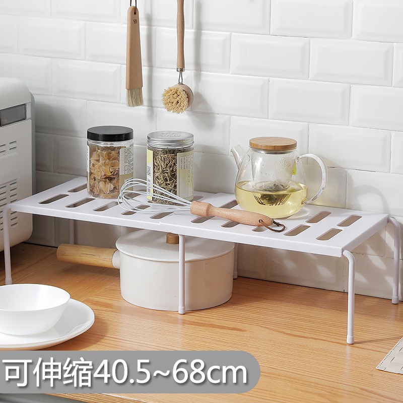 可伸缩置物架 厨房用品收纳架橱柜分层收纳架省空间调味架收纳层架 三维工匠高清大图