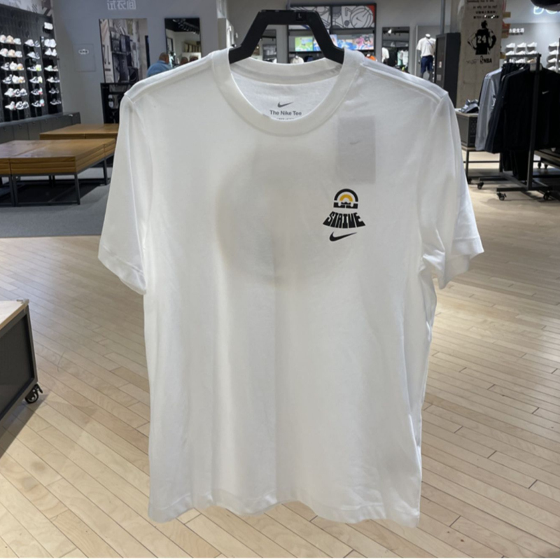 NIKE耐克短袖T恤运动休闲舒适透气针织圆领男装DR7648-100 D