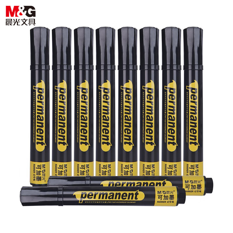 晨光(M&G)可加墨记号笔单头APM26302黑高清大图