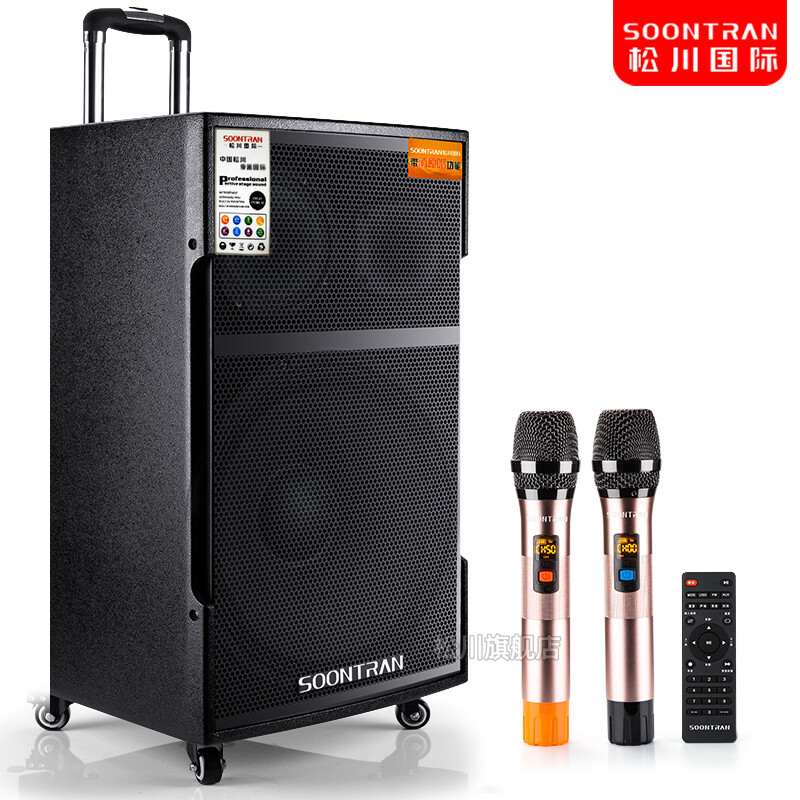 山水(SANSUI) 升级松川SG3-08 户外音响广场舞音箱移动拉杆舞台专业音箱大功率无线蓝牙话筒木质音响8英寸高清大图