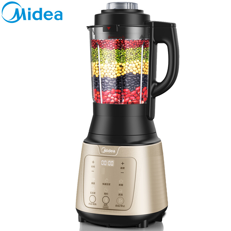 美的(Midea)破壁机MJ-PB80Easy215 八叶8刀 辅食调理全自动预约料理豆浆搅拌果汁机1.75L