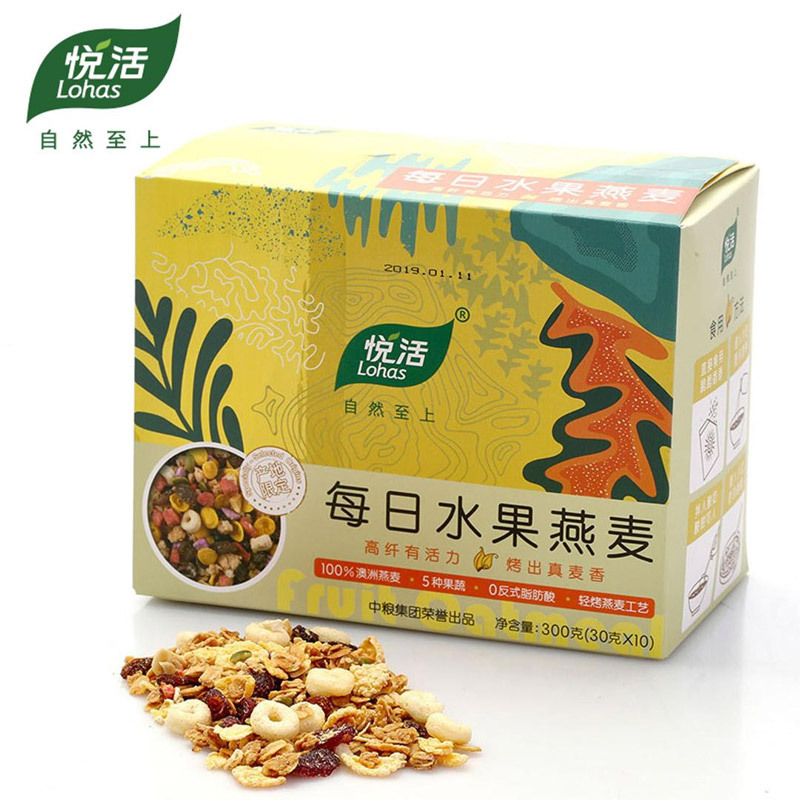 [小袋更方便]中粮悦活 每日水果燕麦盒装300g