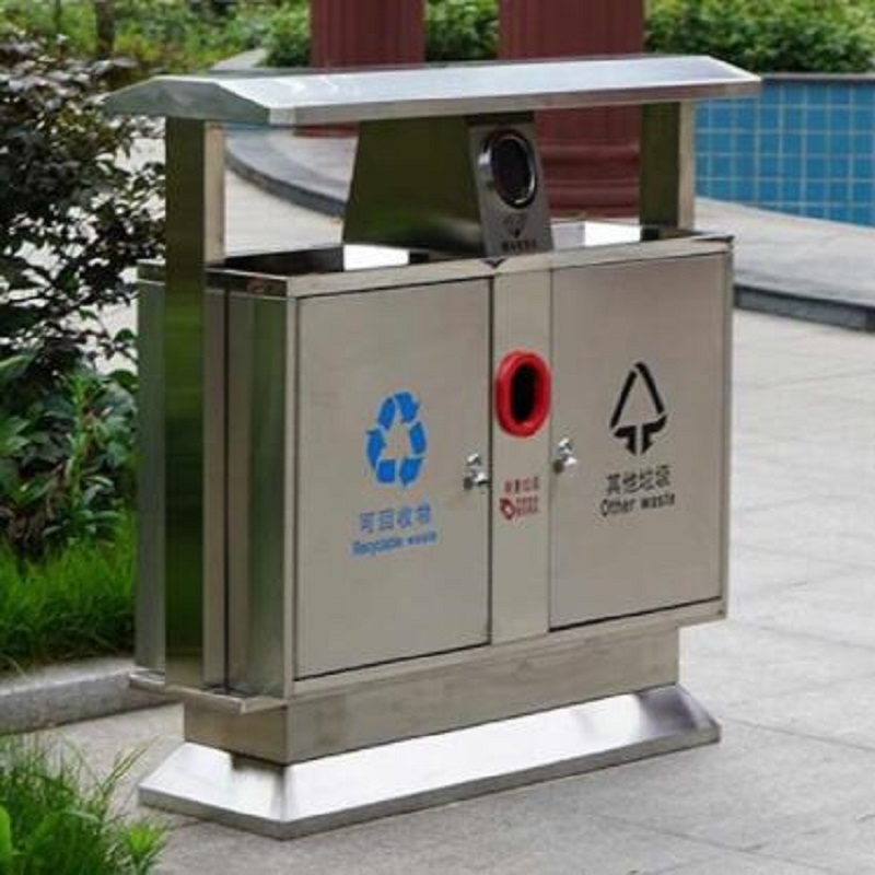 心业不锈钢室外果皮箱XY-LT06B垃圾容器. 此产品单件不出售批量请联系客服高清大图