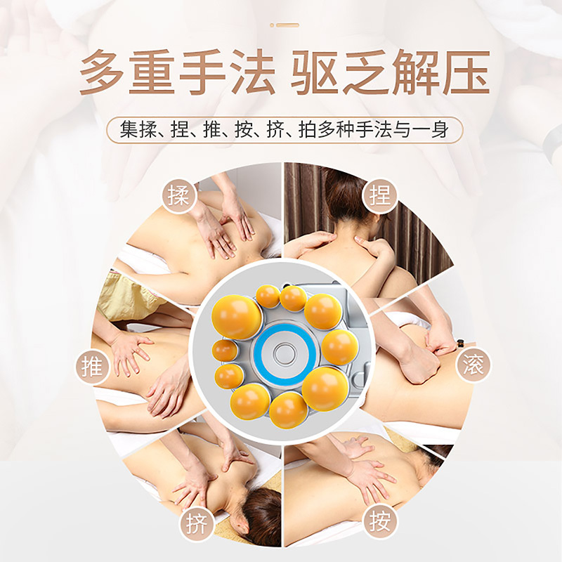 乐尔康颈椎按摩器肩膀颈部腰部肩部按摩仪垫揉捏全身多功能劲椎按摩枕头气囊牵引+艾灸热敷