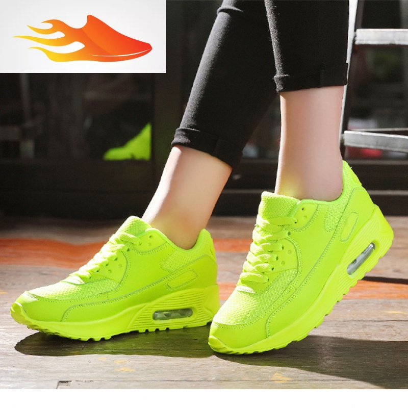 fish basket骚绿色荧光绿秋季女鞋休闲鞋韩版厚底集体练舞跳舞鞋轻便