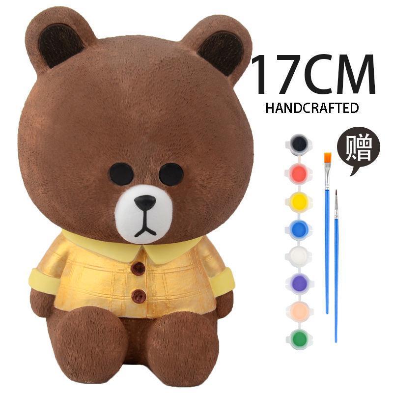 霸王龙25号涂色石膏娃娃彩绘白胚儿童diy手工制作搪胶陶瓷摆地摊存钱