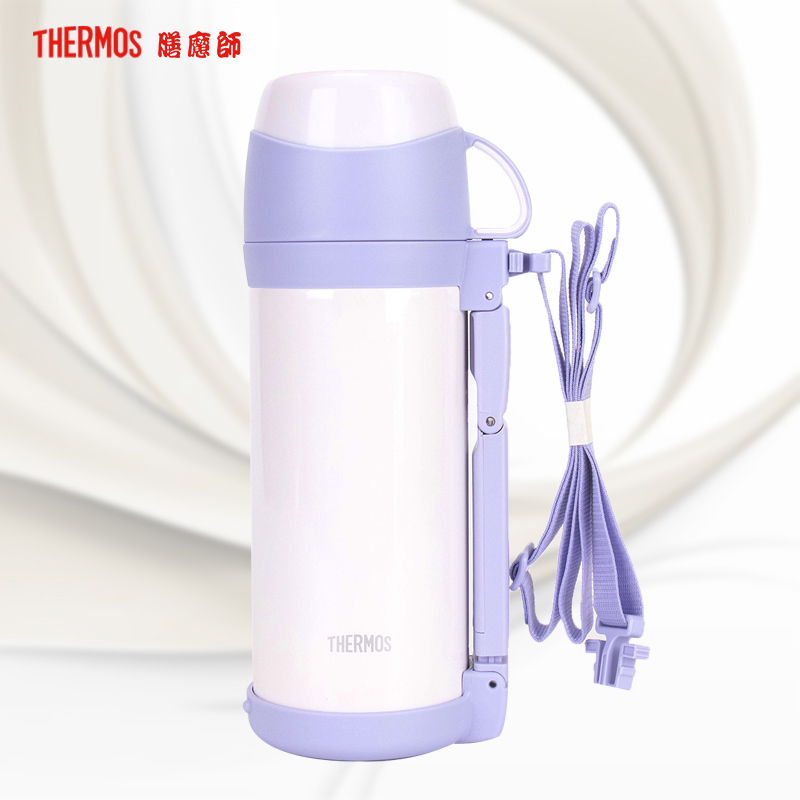 膳魔师(Thermos)高真空304不锈钢保温杯瓶户外大容量 便携保温壶旅行水杯FFW-1000PL 紫色