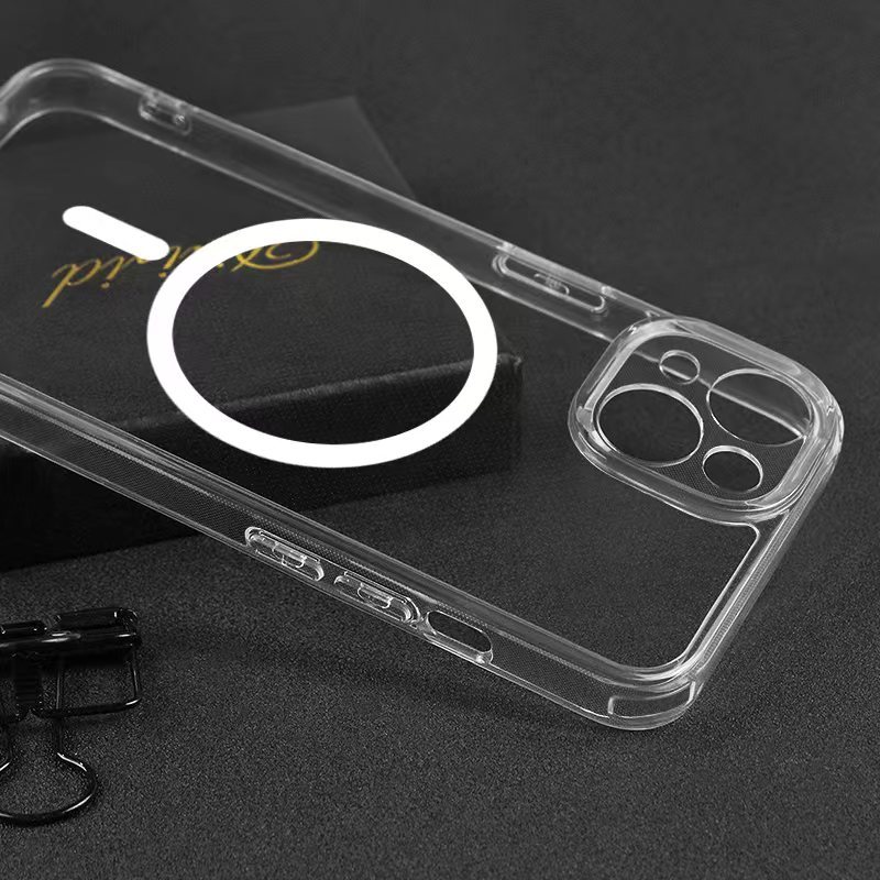 ibattz适用iphone15磁吸手机壳苹果15promax液态硅胶新款支架壳支点防摔360°可磁吸Magsafe透明