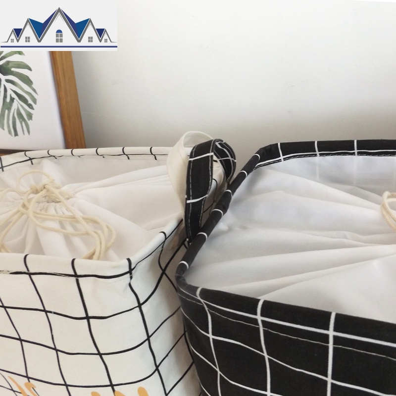 新款收口方形高束口收纳筐脏衣篮带盖有盖衣物玩具整理箱_10_971高清大图