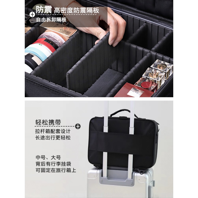 家柏饰(CORATED)化妆品收纳包女大容量便携ins网红专业收纳箱多功能工具箱高清大图