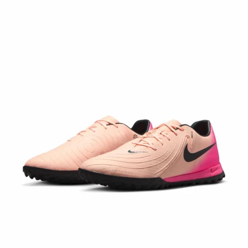 耐克(NIKE)综合训练鞋男短人造草TF场地专业足球鞋橙粉拼色高清大图