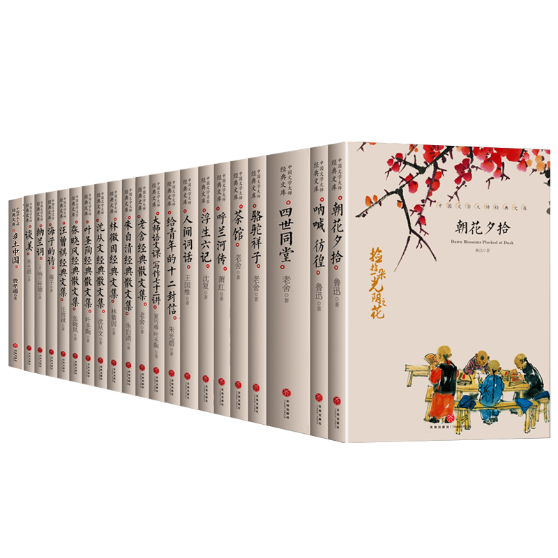 海子的诗 [正版]全套21册中国文学大师经典文库合集文学小说精选书籍图书老舍经典作品全集朝花夕拾鲁迅的书朱自清散文集名著高清大图