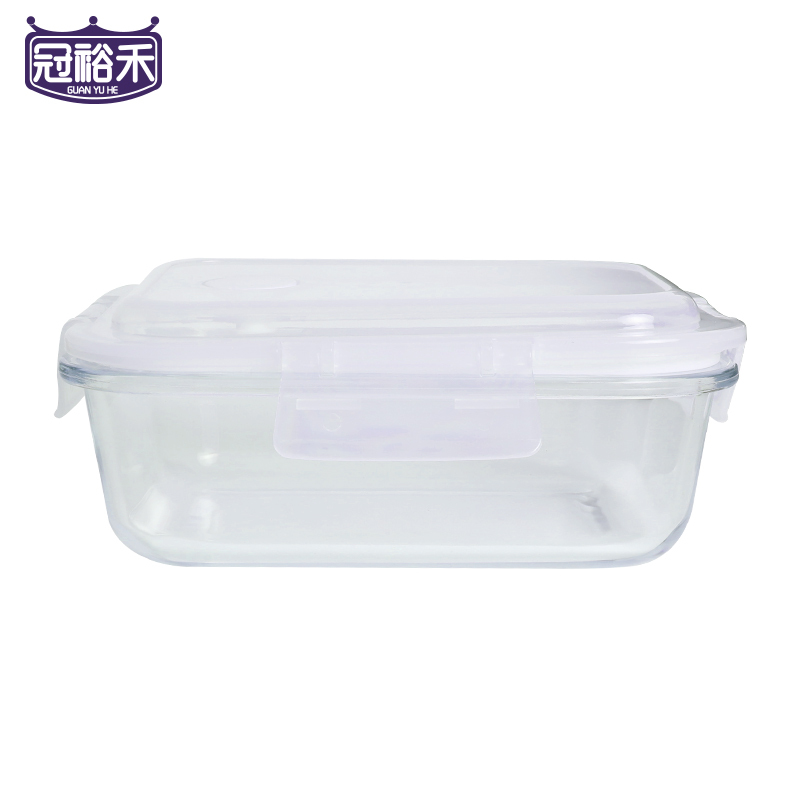 冠裕禾 玻璃保鲜盒饭盒 长方形-950ml 个