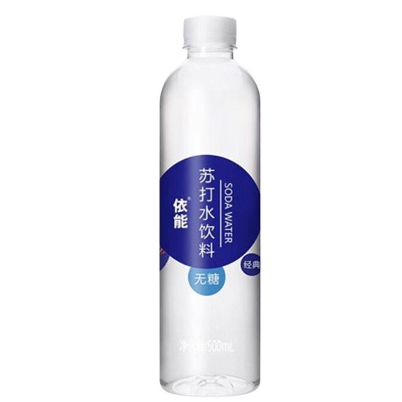 依能苏打水饮料无糖无汽弱碱锌强化苏打水500ml*24瓶