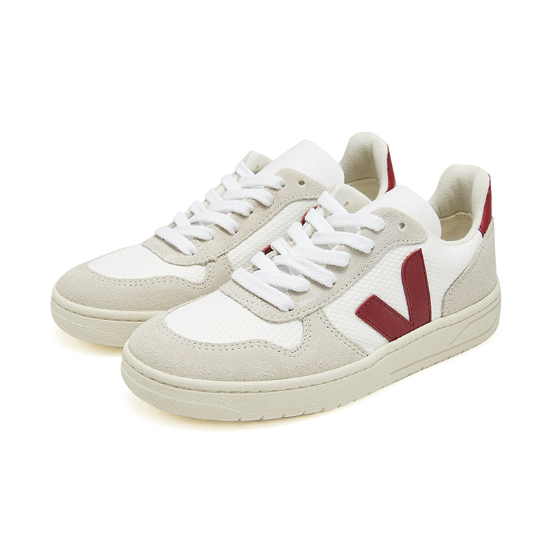 veja男女同款小白鞋织物拼皮休闲板鞋法国潮青年运动鞋v字百搭鞋高端