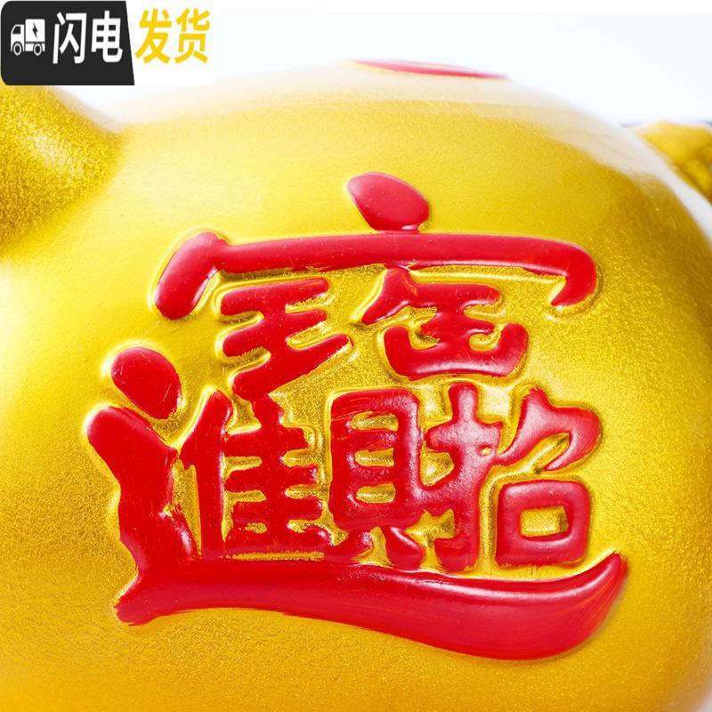 三维工匠金猪存钱罐储蓄罐储钱猪创意儿童只进不出大容量不可取大人用家用 20号[只进不出][单只]