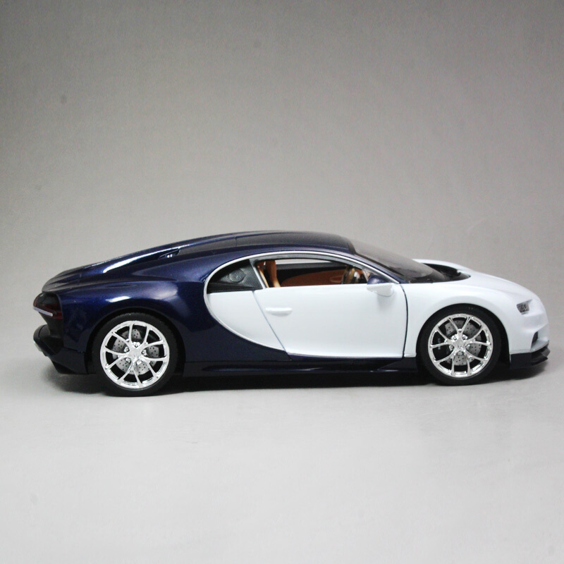 威利welly124布加迪chiron车模仿真跑车合金汽车模型摆件送生日冰川白