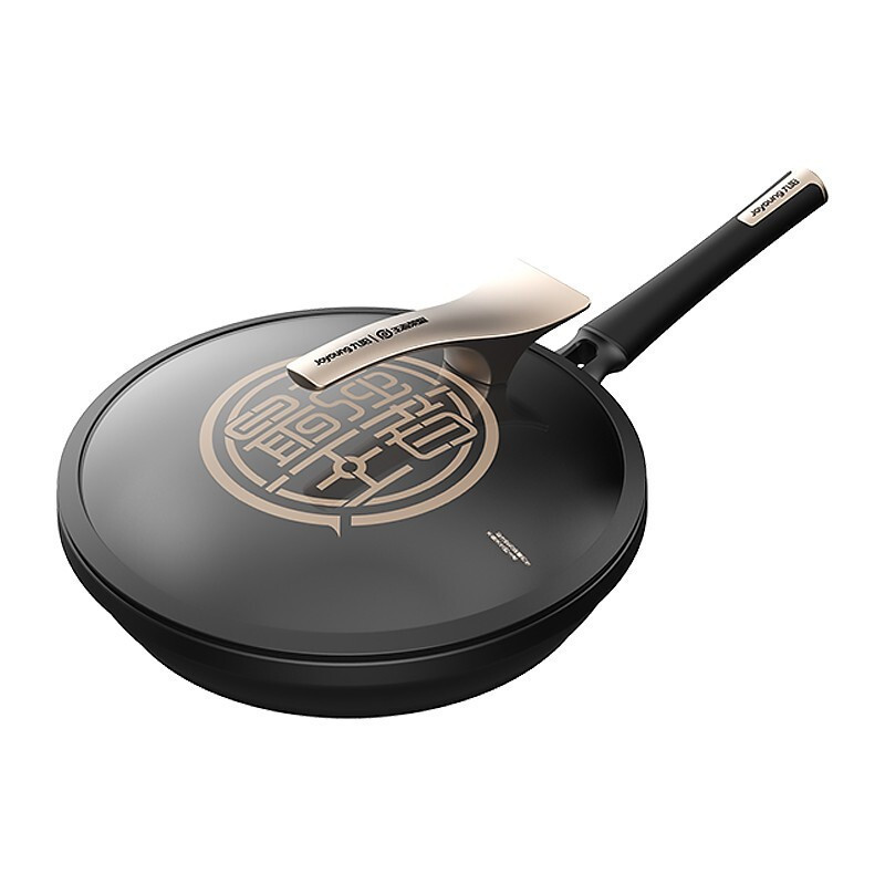 九阳x王者晶钻耐磨不粘锅炒锅家用燃气灶煤气灶适用炒菜锅厨具厨房锅