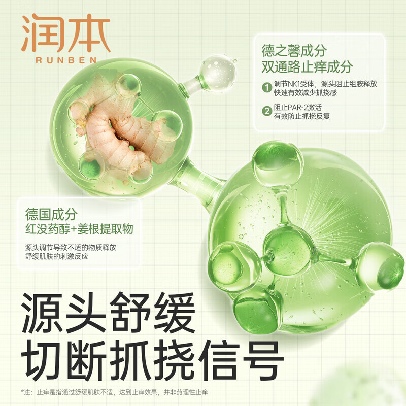 润本紫草止痒膏15g儿童舒缓红痒清凉膏蚊虫叮咬多效止痒退红便携高清大图