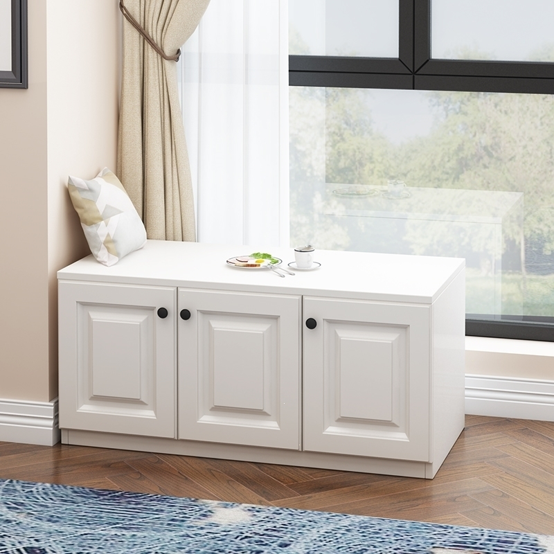 飘窗柜实木储物柜自由组合柜子阳台柜落地柜储物柜定制地柜矮收纳长80