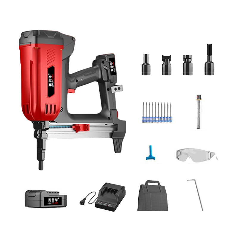菁普华锂电多功能可调节气电动打钉枪混凝土射钉枪套高清大图