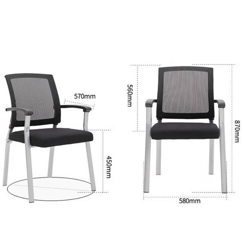 鑫木樽职员椅黑色把高清大图