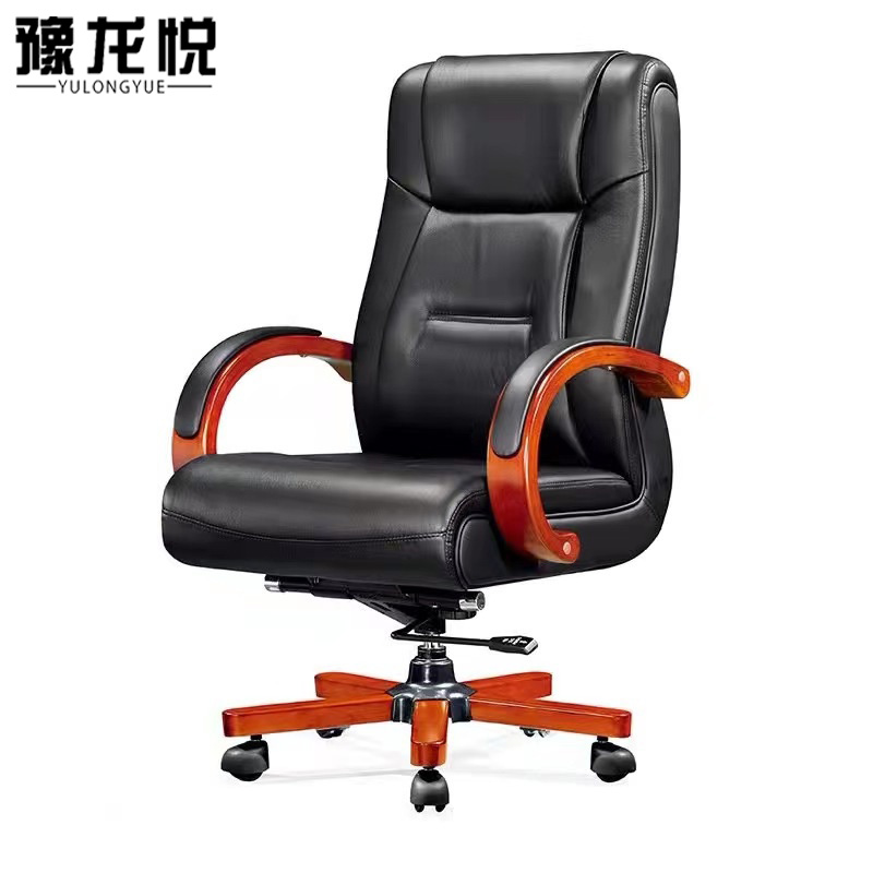 豫龙悦老板椅皮椅高清大图