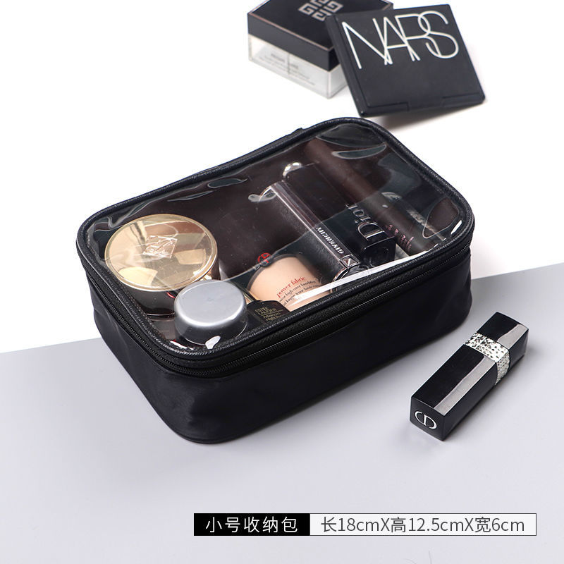 简约旅行洗漱包PVC防水透明化妆品包装袋洗漱包化妆包收纳袋 简约风防水透明包(小号)