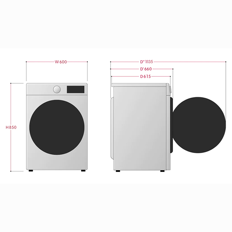LG RH10V9AV4W 10kg 白色 双变频热泵 除螨 双重过滤网 冷凝器自清洁 专用遥控器 智能app 干衣机高清大图