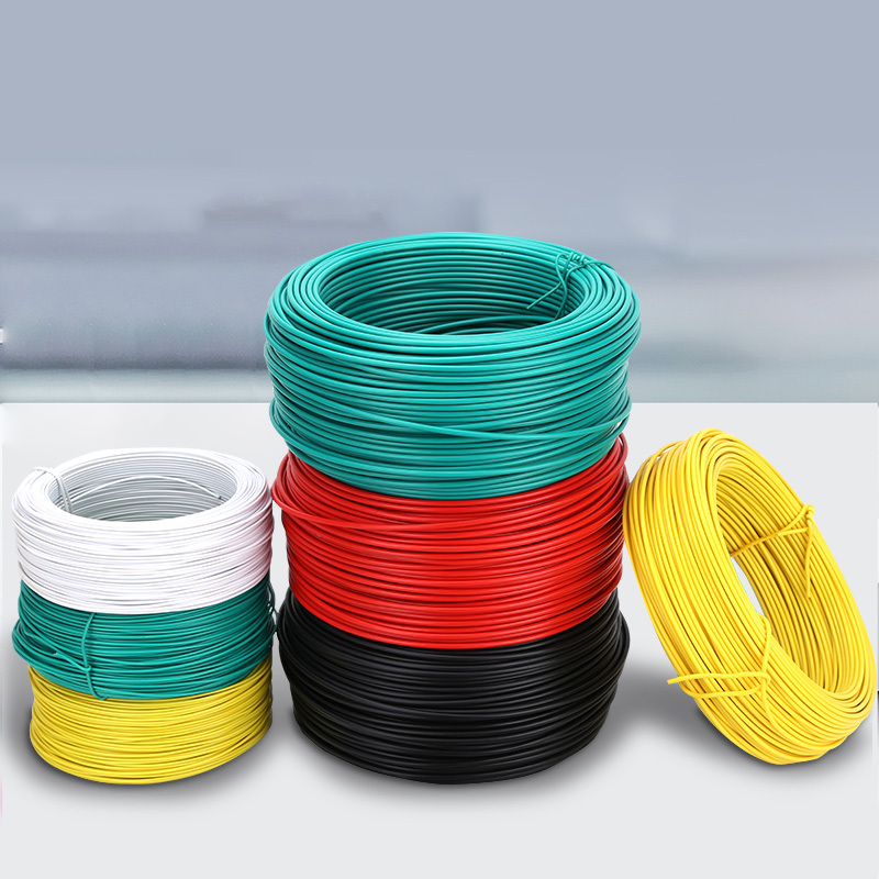 铁芯07mm20米加热线电源线玻纤硅胶高温线单芯铜线多股铜线耐高温200