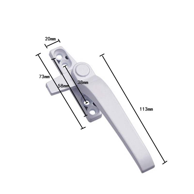 红鲸鱼 塑钢窗拉手 50型铝合金窗户平开外推把手 1支高清大图