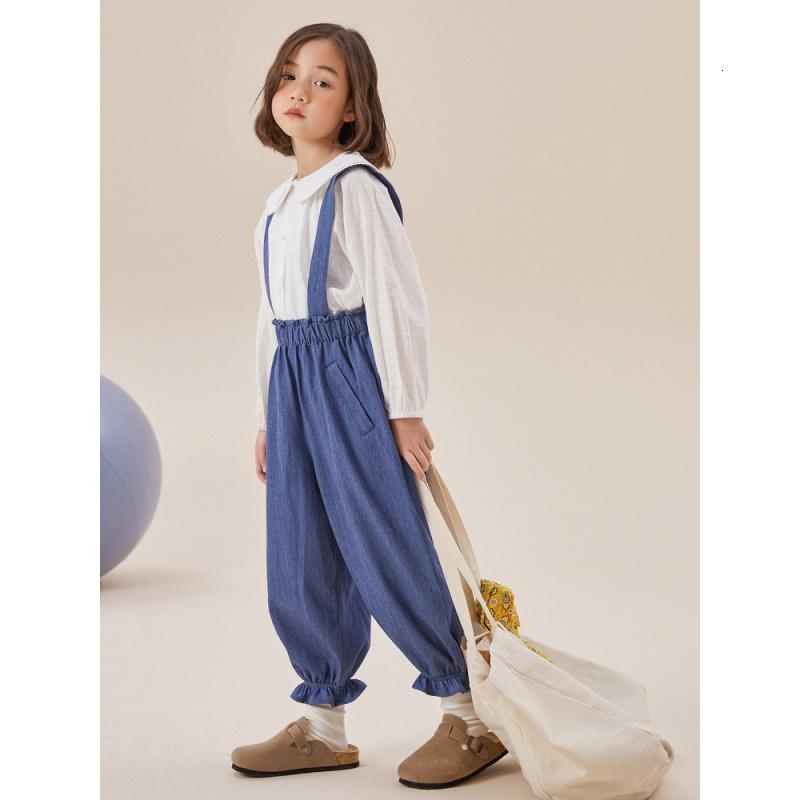 儿童背带阔腿裤女