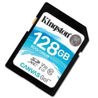 金士顿(Kingston)128GB SD卡 读90MB/s写45MB/s V30 U3 CLASS 10高速相机存储卡