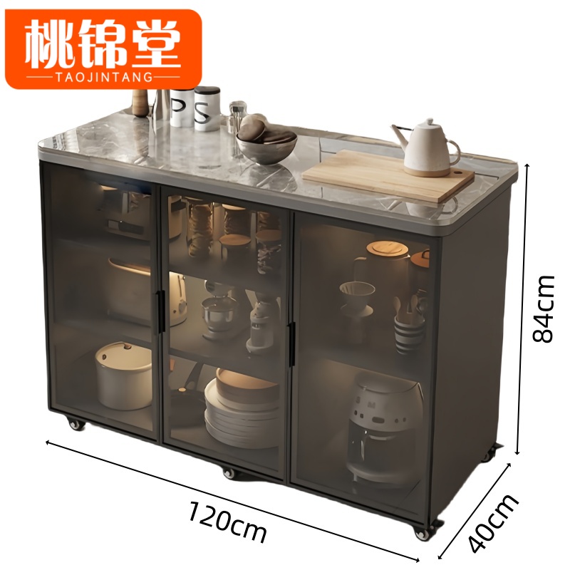 桃锦堂玻璃 餐边柜高清大图
