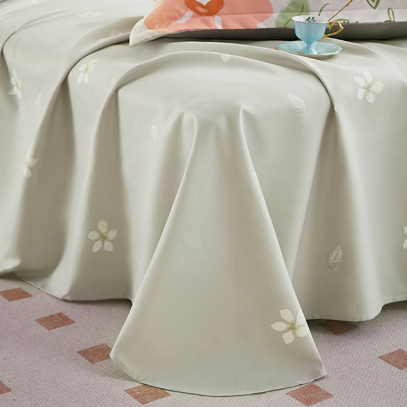 唐纳家纺 铂金棉四件套-阳光花朵 200*230CM- TN-KT24018高清大图