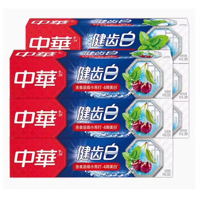 芳美达 中华健齿白牙膏口气清新薄荷味 炫动果香200g*4支高清大图