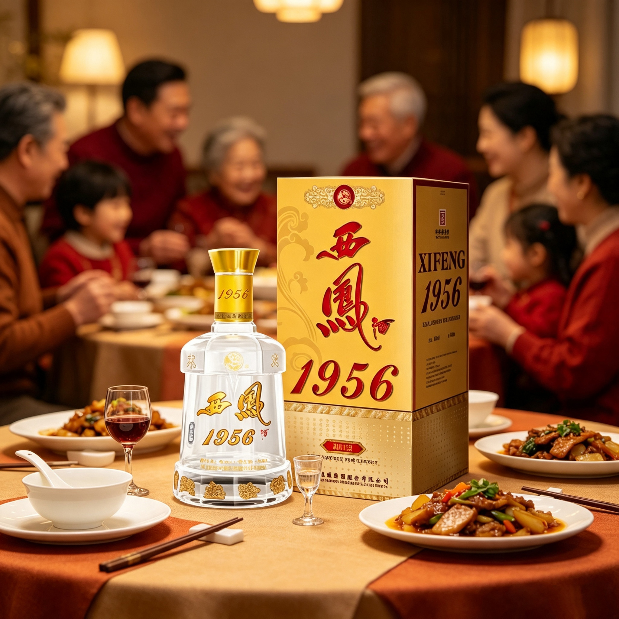 西凤酒1956出口型500ml 凤香型白酒45度*2瓶 宴请送礼高清大图