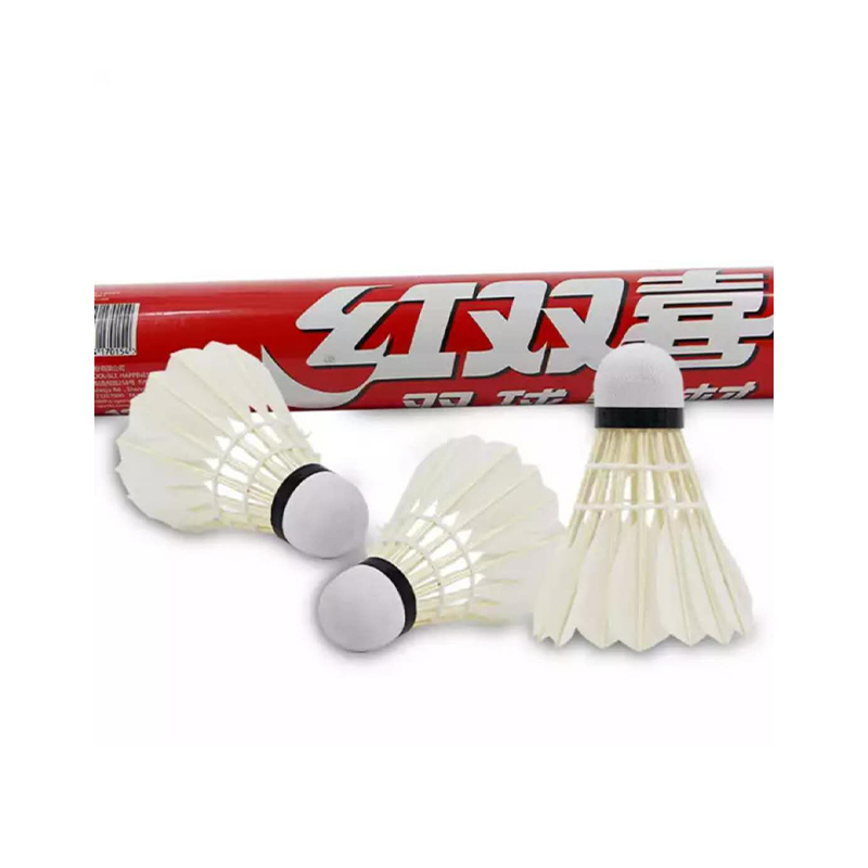 红双喜 DHS羽毛球03软木球头 白色 3只装 白色