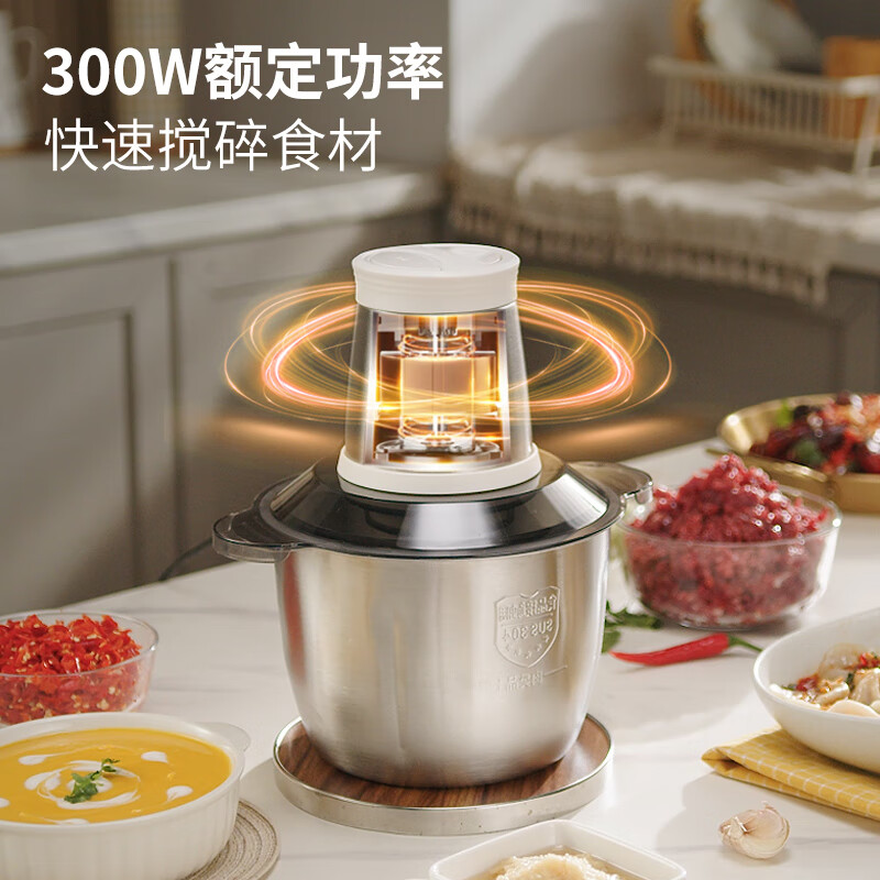 利仁绞肉机家用电动全自动多功能小型打馅碎肉绞辅食机JRJ-S3591高清大图
