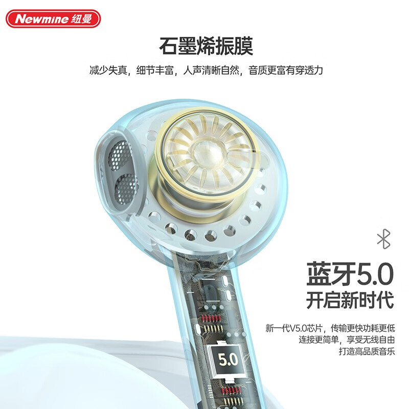 纽曼(Newmine) H36 无线双耳蓝牙耳机高清大图