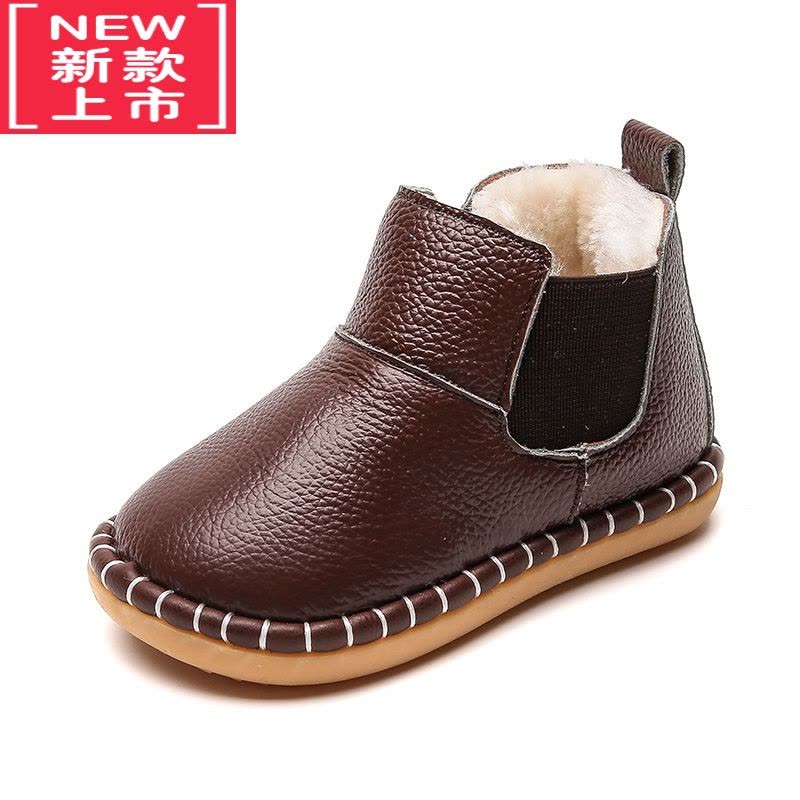 可莉允宝宝棉鞋软底女冬季不掉跟婴儿学步鞋0-3岁男童防滑雪地靴2图片
