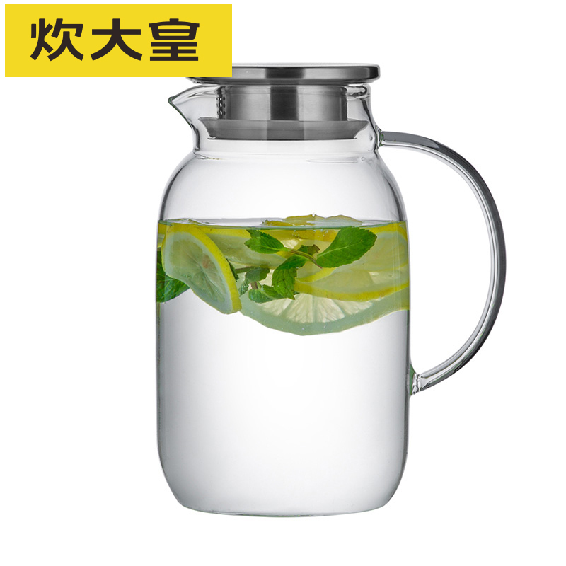 炊大皇水壶居家简约玻璃冷水壶加厚耐高温大容量茶水壶JU18A1高清大图