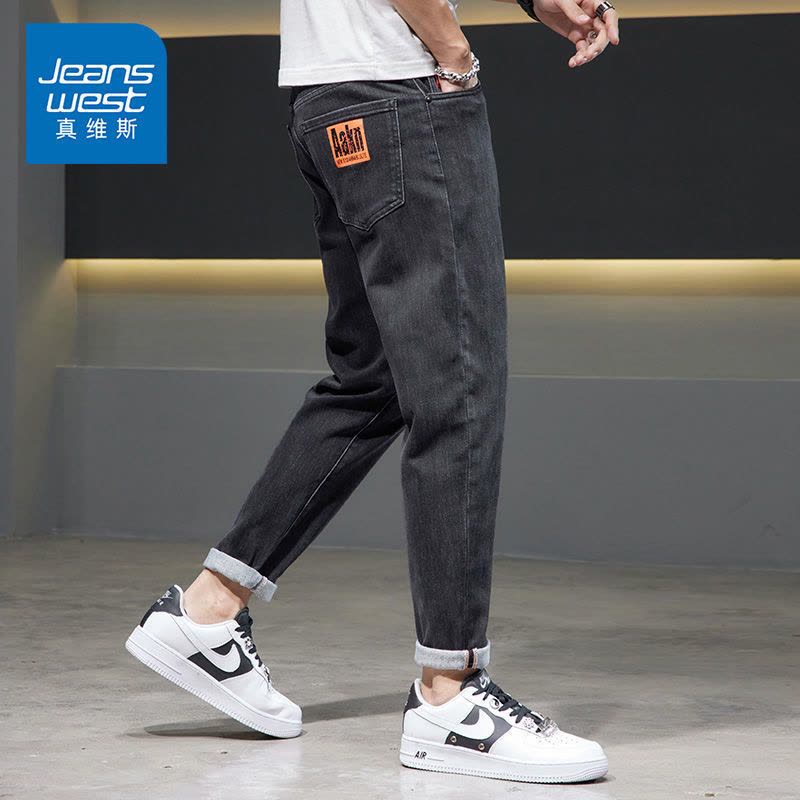 真维斯春夏薄款牛仔裤宽松直筒长裤休闲复古潮牌2022新款男士裤子图片