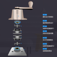 [免安装费|免邮]金贵夫人三杆升降晾衣架铝合金室内手摇晾衣杆阳台可折叠晒被双杆式凉晒晾衣架 手摇终身质保+三杆带晒被杆