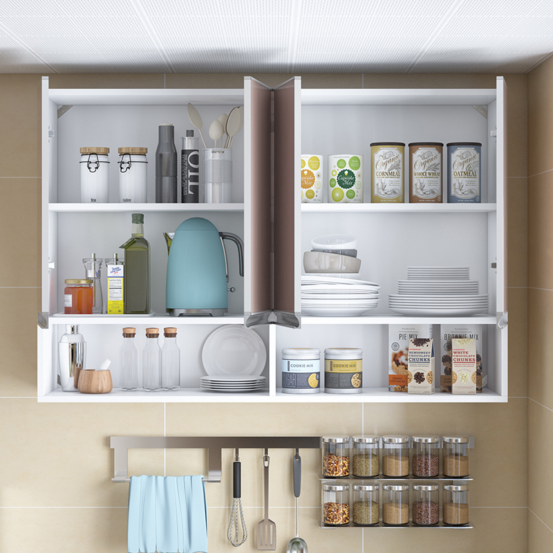 厨房吊柜闪电客客餐厅墙上储物柜钢化玻璃橱柜实木卫生间收纳柜墙壁柜